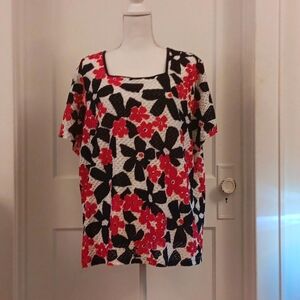 Floral 4th of July top